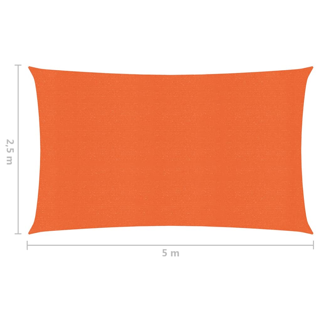 Sonnensegel 160 g/m² Orange 2,5x5 m HDPE