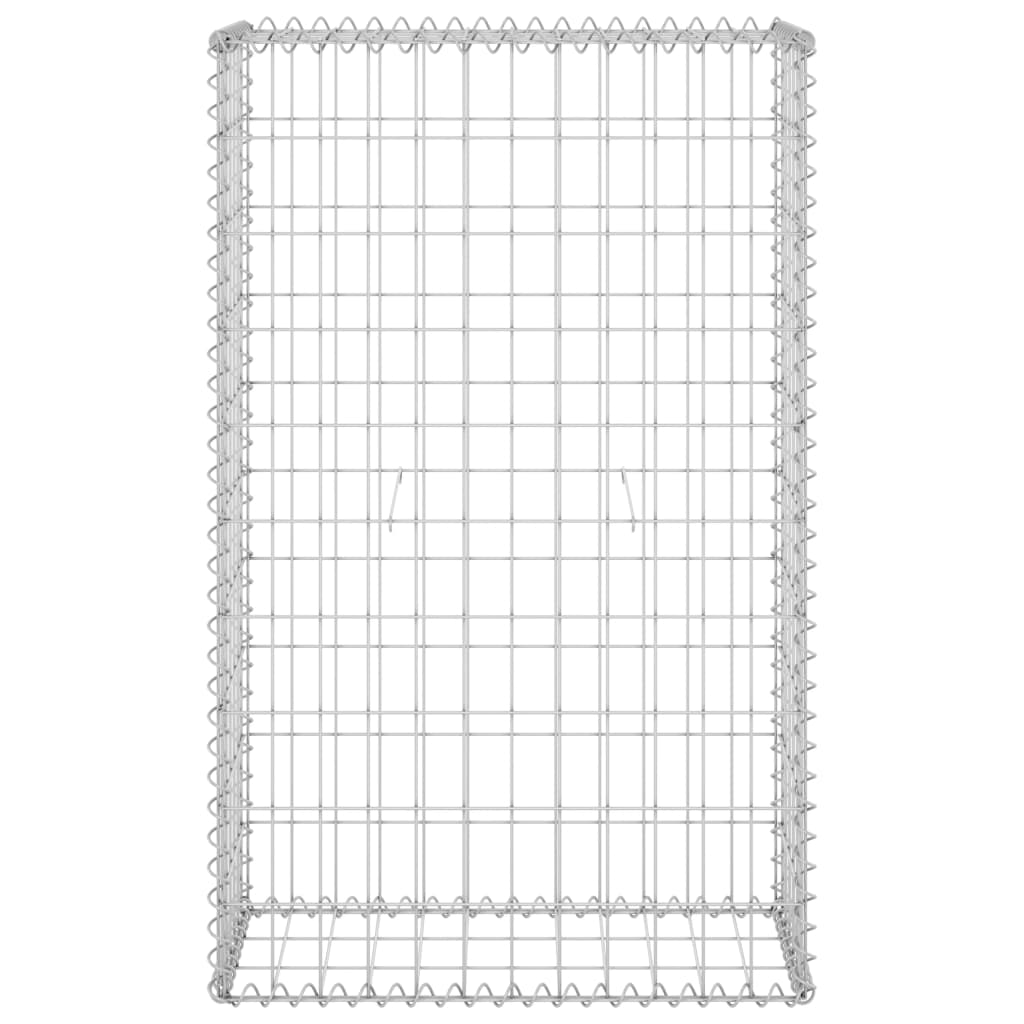 Gabionenwand mit Abdeckung Verzinkter Stahl 60x30x100 cm