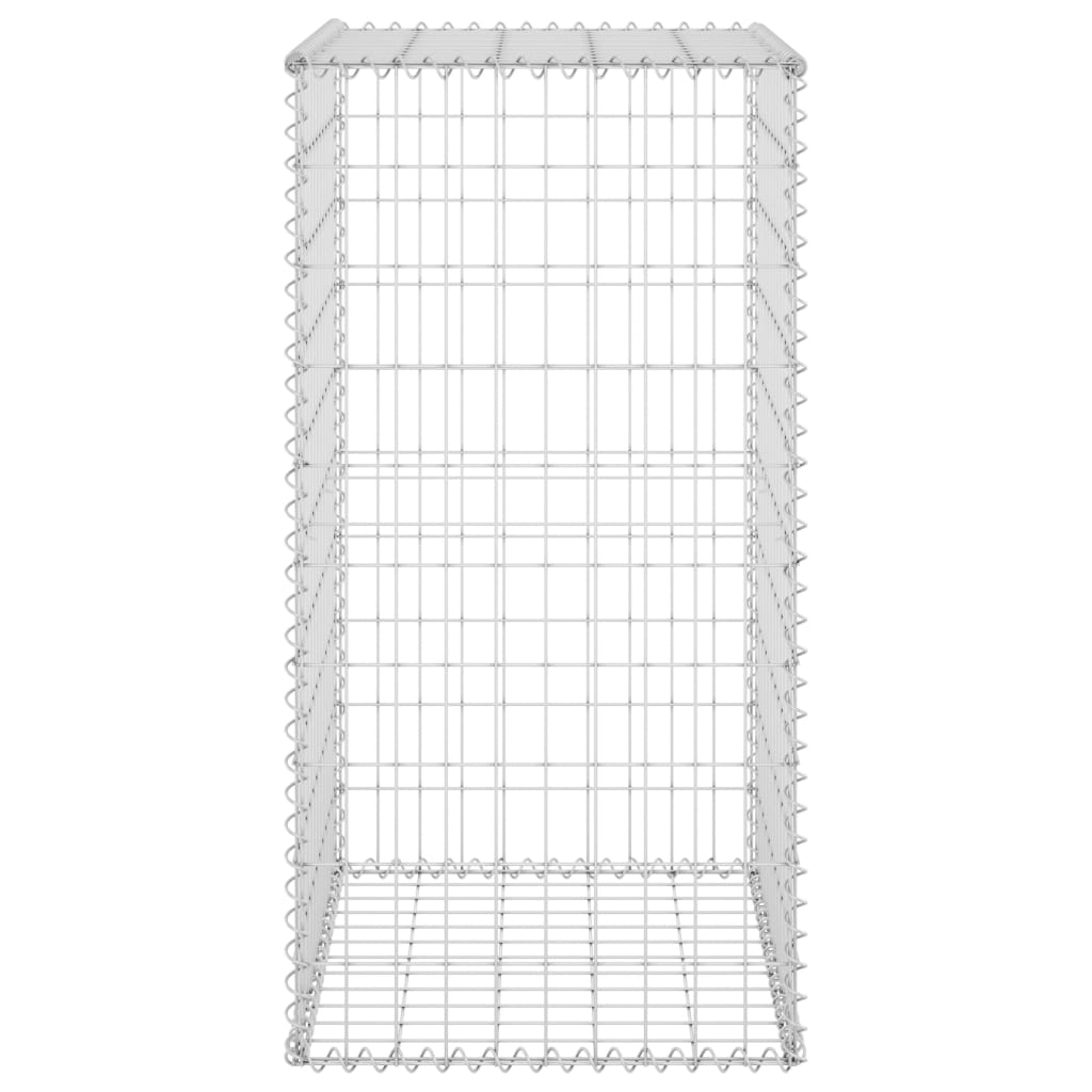 Gabionenwand mit Abdeckung Verzinkter Stahl 60x50x100 cm