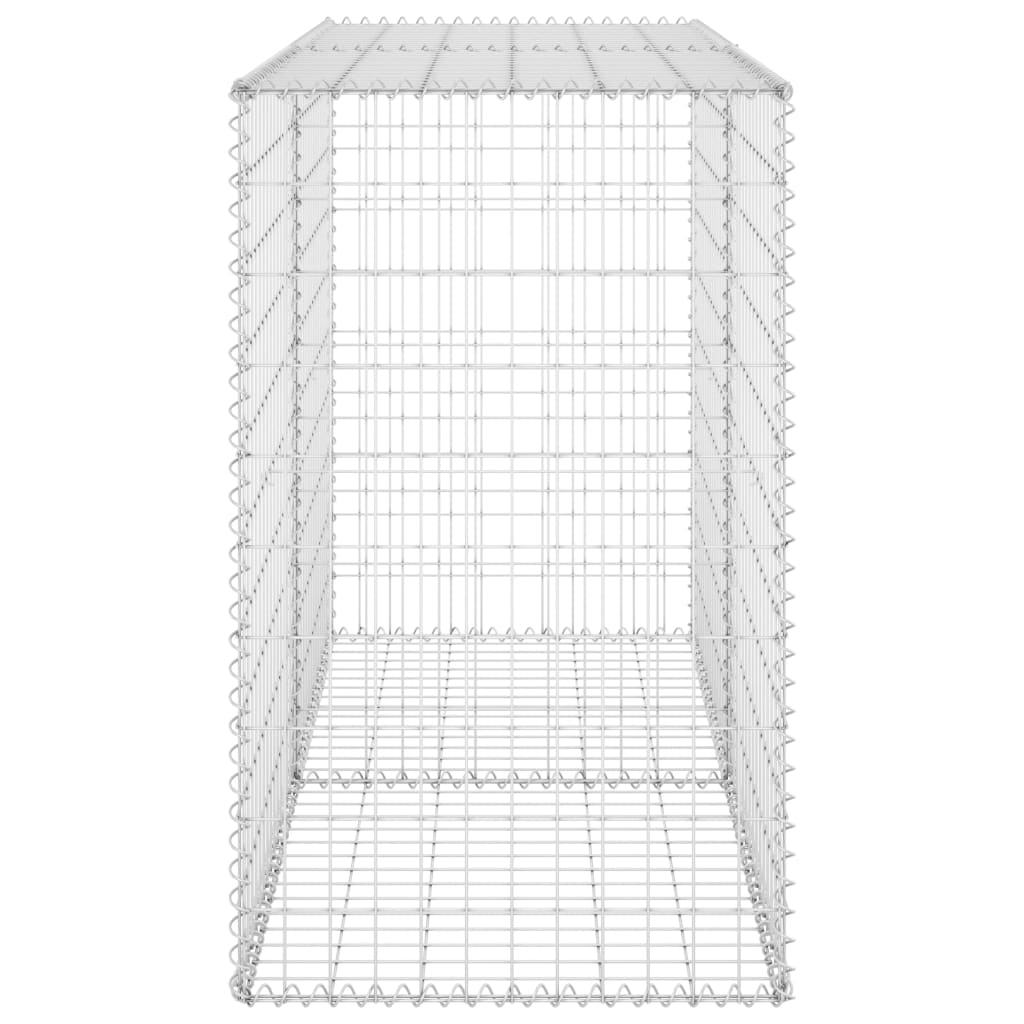 Gabionenwand mit Abdeckung Verzinkter Stahl 150x60x100 cm