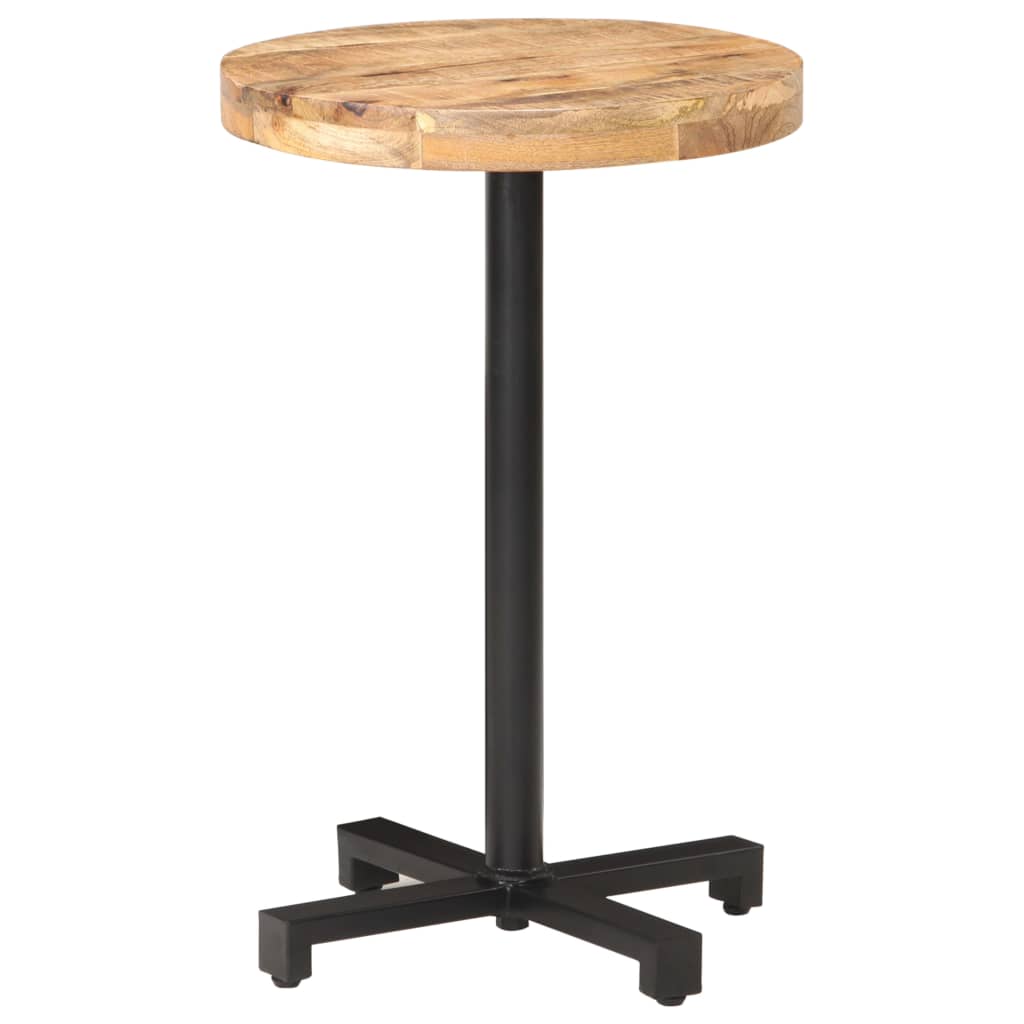 Bistrotisch Rund Ø50x75 cm Raues Mangoholz