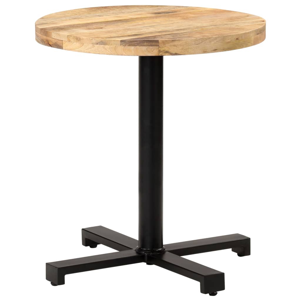 Bistrotisch Rund Ø70x75 cm Raues Mangoholz