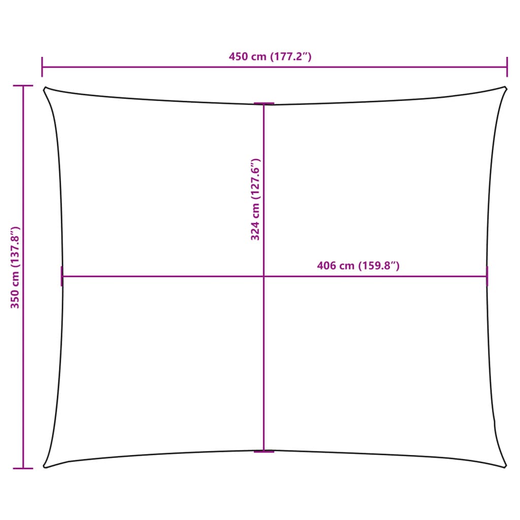 Sonnensegel Oxford-Gewebe Rechteckig 3,5x4,5 m Anthrazit