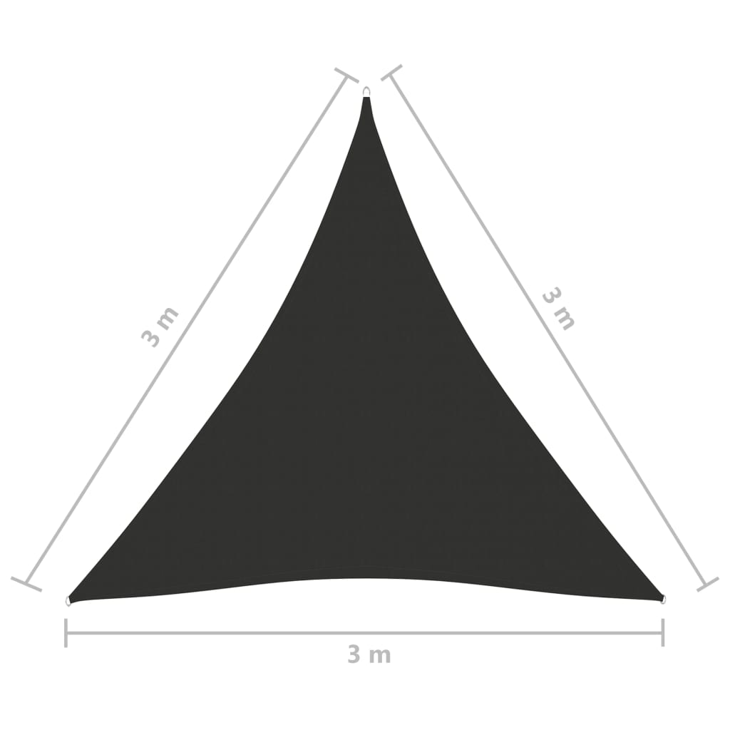 Sonnensegel Oxford-Gewebe Dreieckig 3x3x3 m Anthrazit