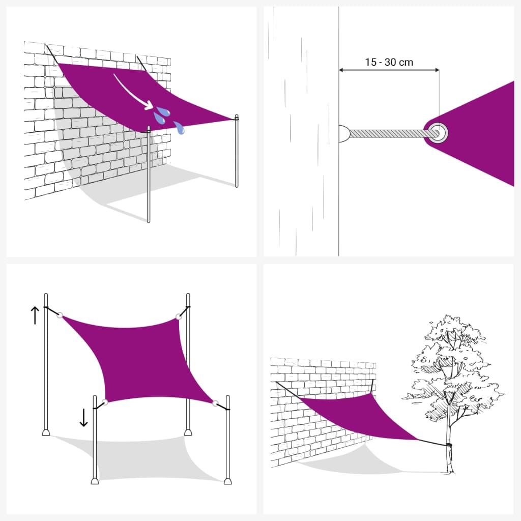 Sonnensegel Oxford-Gewebe Dreieckig 6x6x6 m Anthrazit