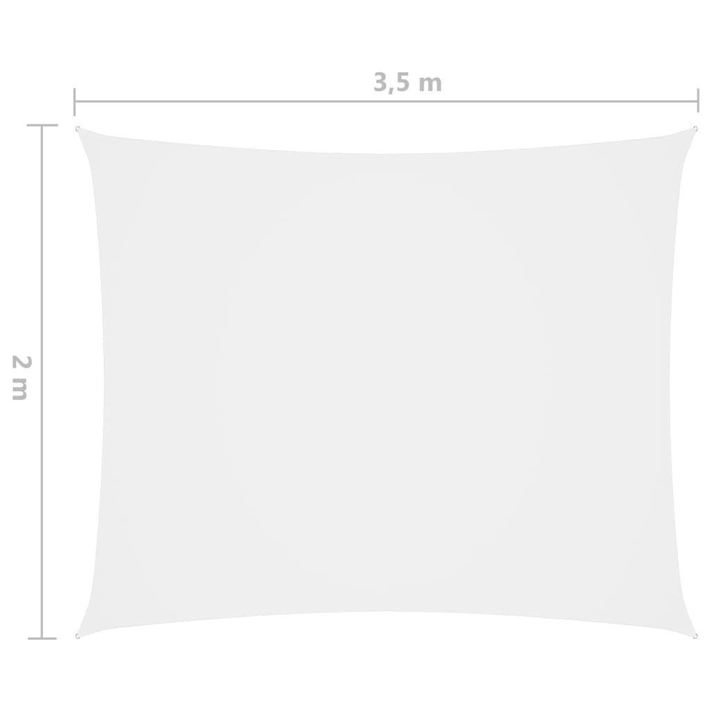 Sonnensegel Oxford-Gewebe Rechteckig 2x3,5 m Weiß