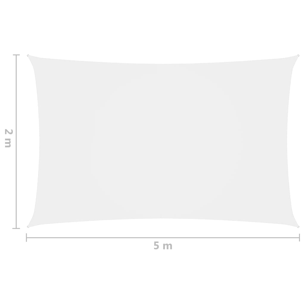 Sonnensegel Oxford-Gewebe Rechteckig 2x5 m Weiß