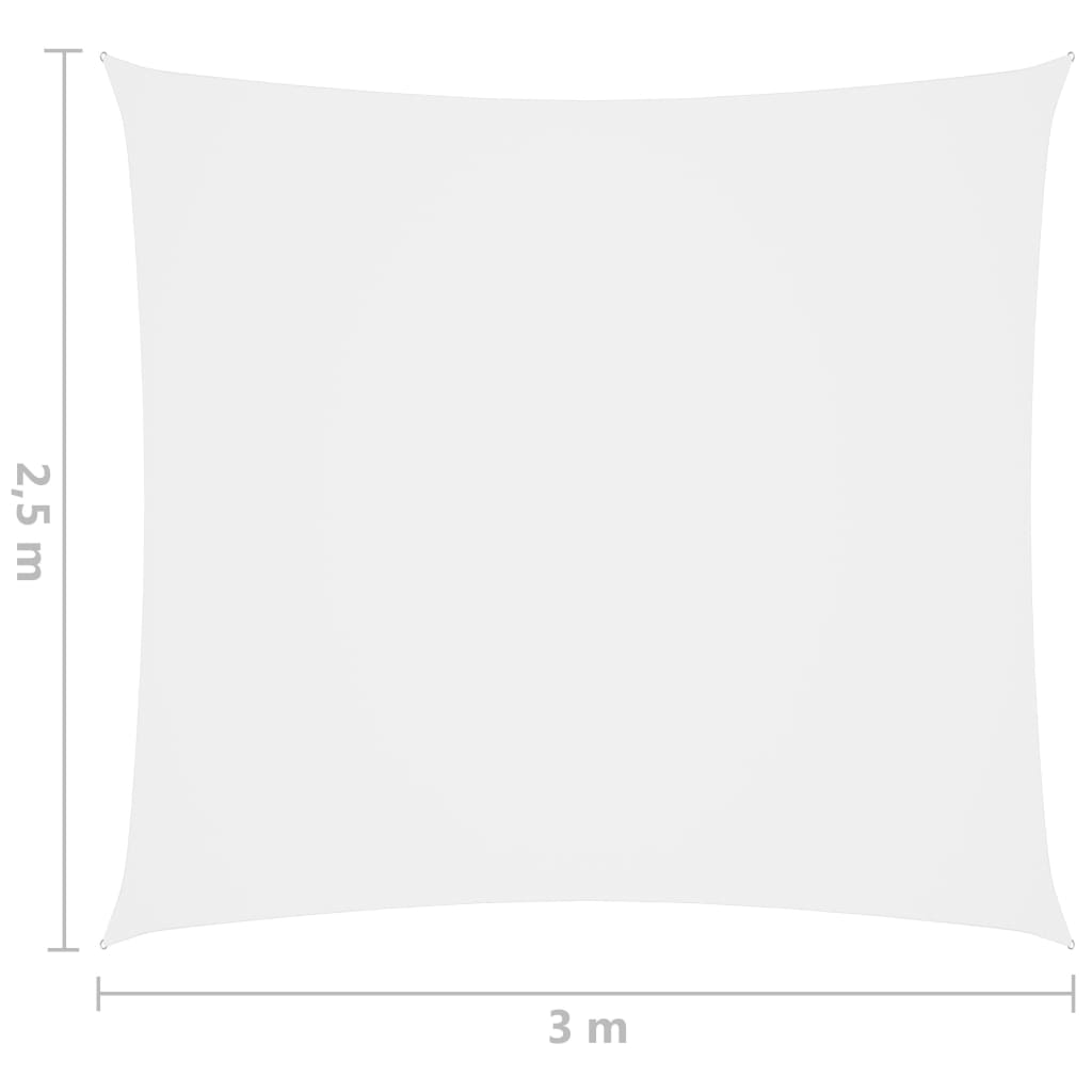 Sonnensegel Oxford-Gewebe Rechteckig 2,5x3 m Weiß