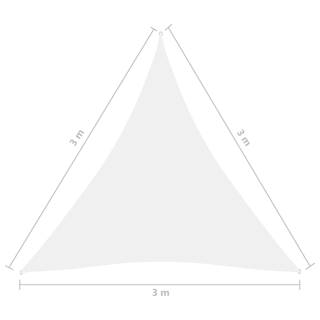 Sonnensegel Oxford-Gewebe Dreieckig 3x3x3 m Weiß