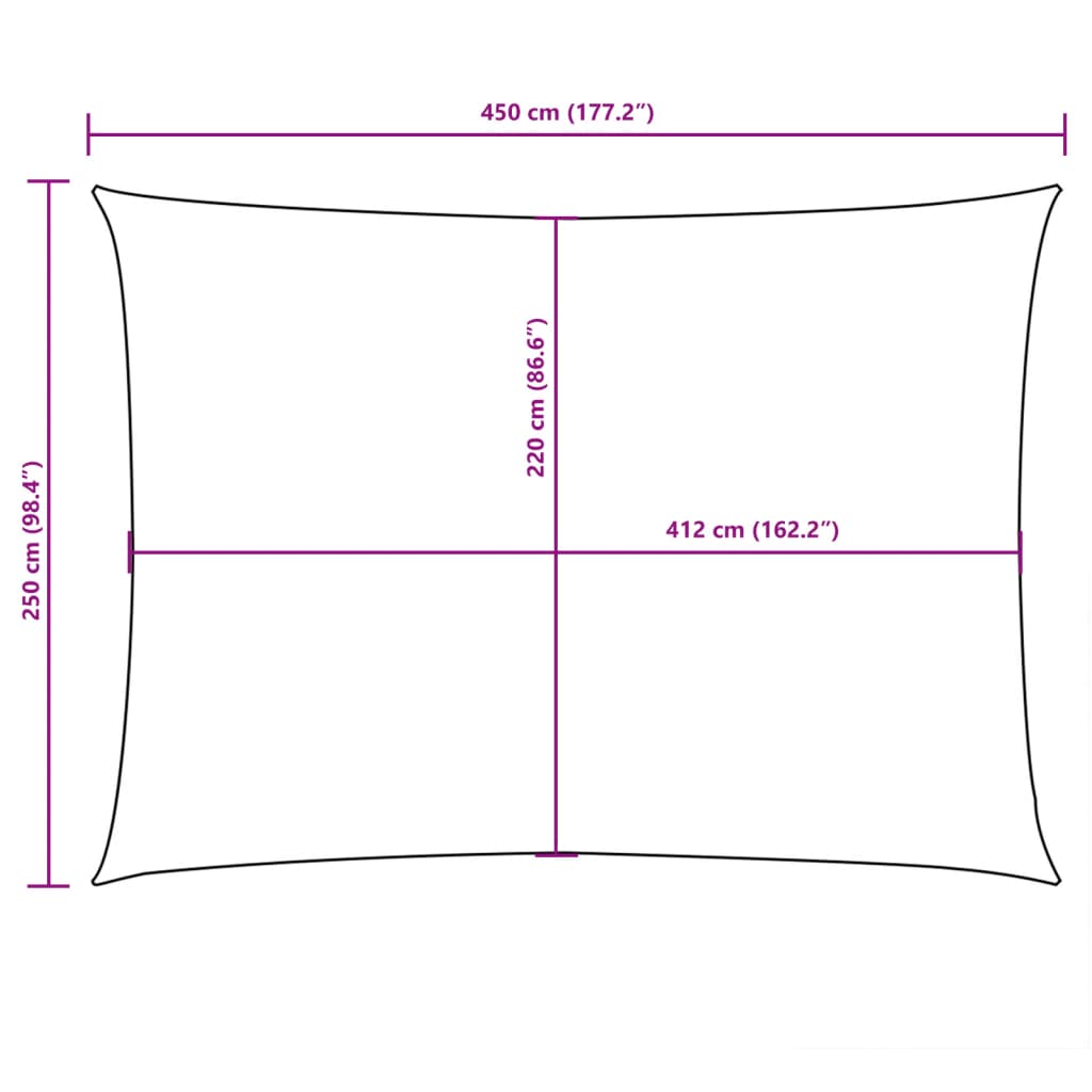 Sonnensegel Oxford-Gewebe Rechteckig 2,5x4,5 m Terracotta