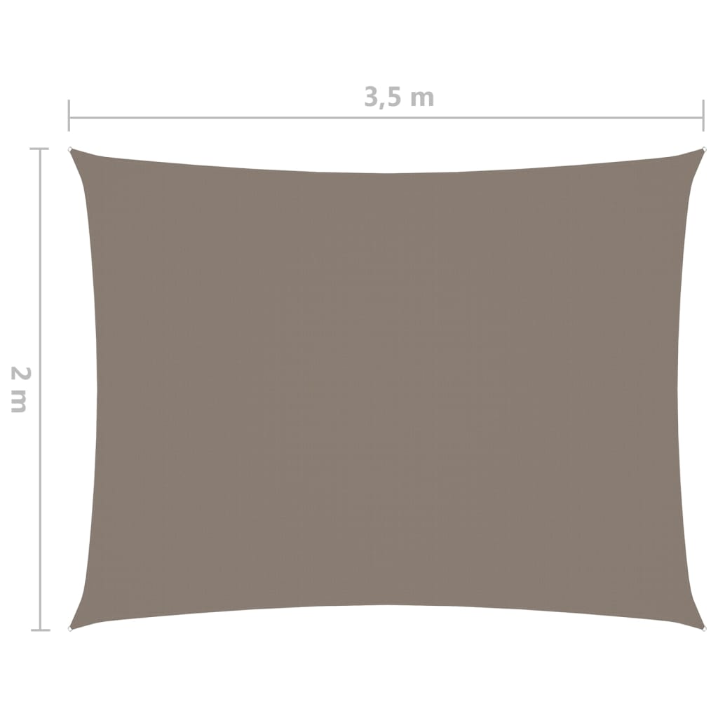 Sonnensegel Oxford-Gewebe Rechteckig 2x3,5 m Taupe