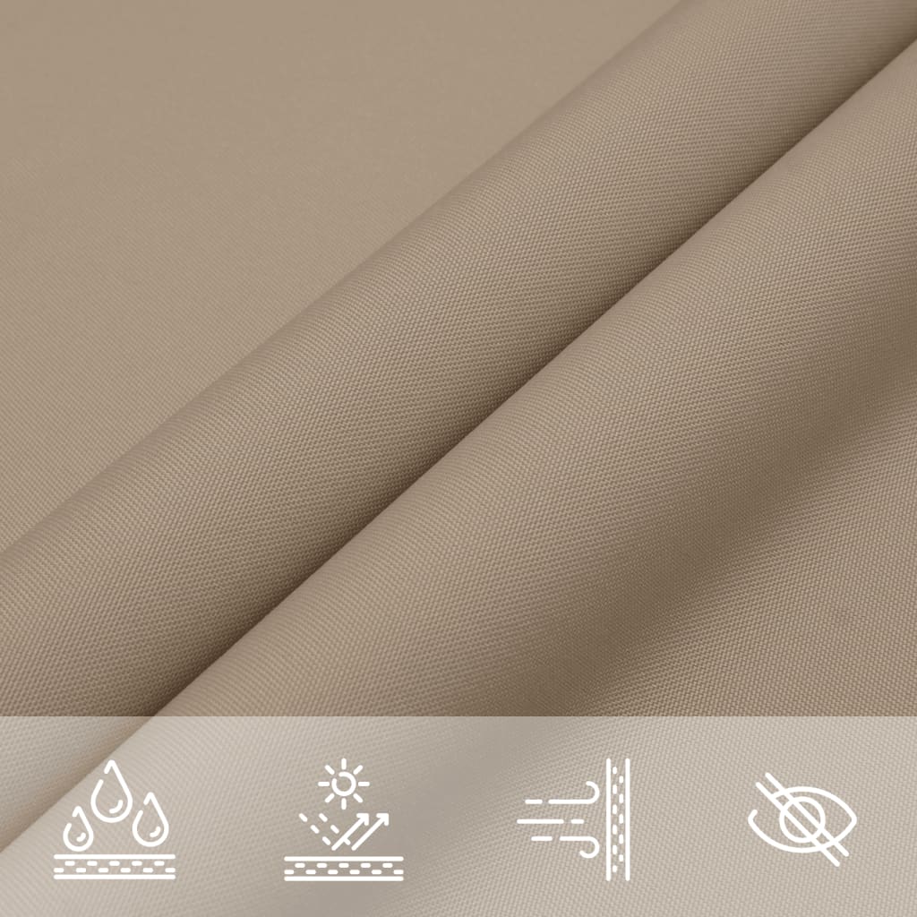 Sonnensegel Oxford-Gewebe Rechteckig 3,5x5 m Taupe