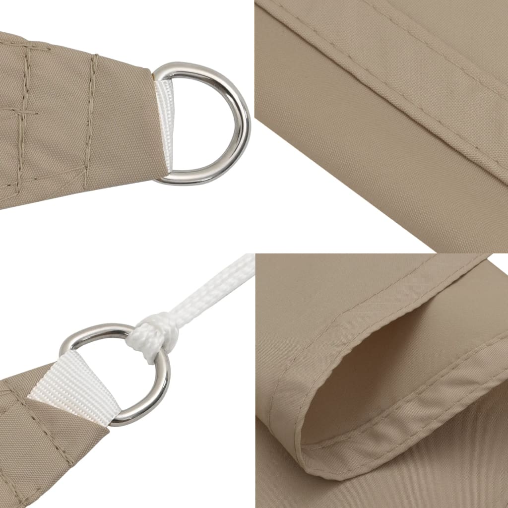 Sonnensegel Oxford-Gewebe Rechteckig 4x6 m Taupe