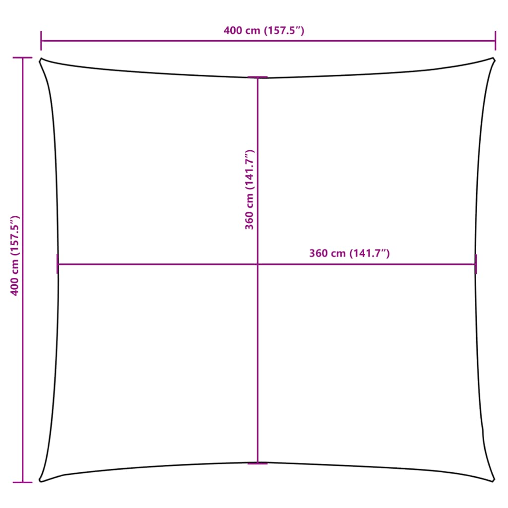 Sonnensegel Oxford-Gewebe Quadratisch 4x4 m Dunkelgrün