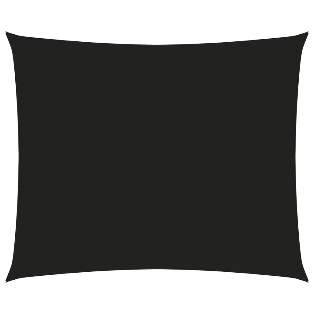 Sonnensegel Oxford-Gewebe Rechteckig 3x4 m Schwarz