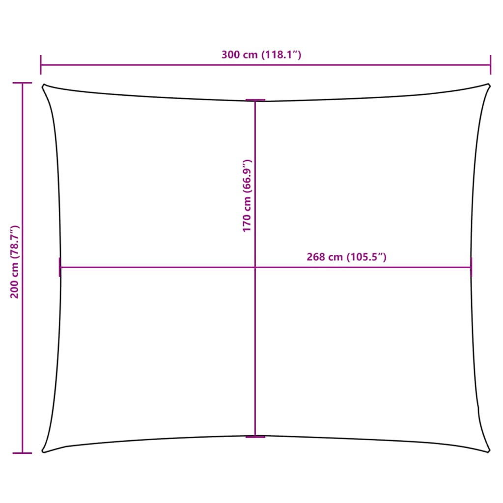 Sonnensegel Oxford-Gewebe Rechteckig 2x3 m Braun