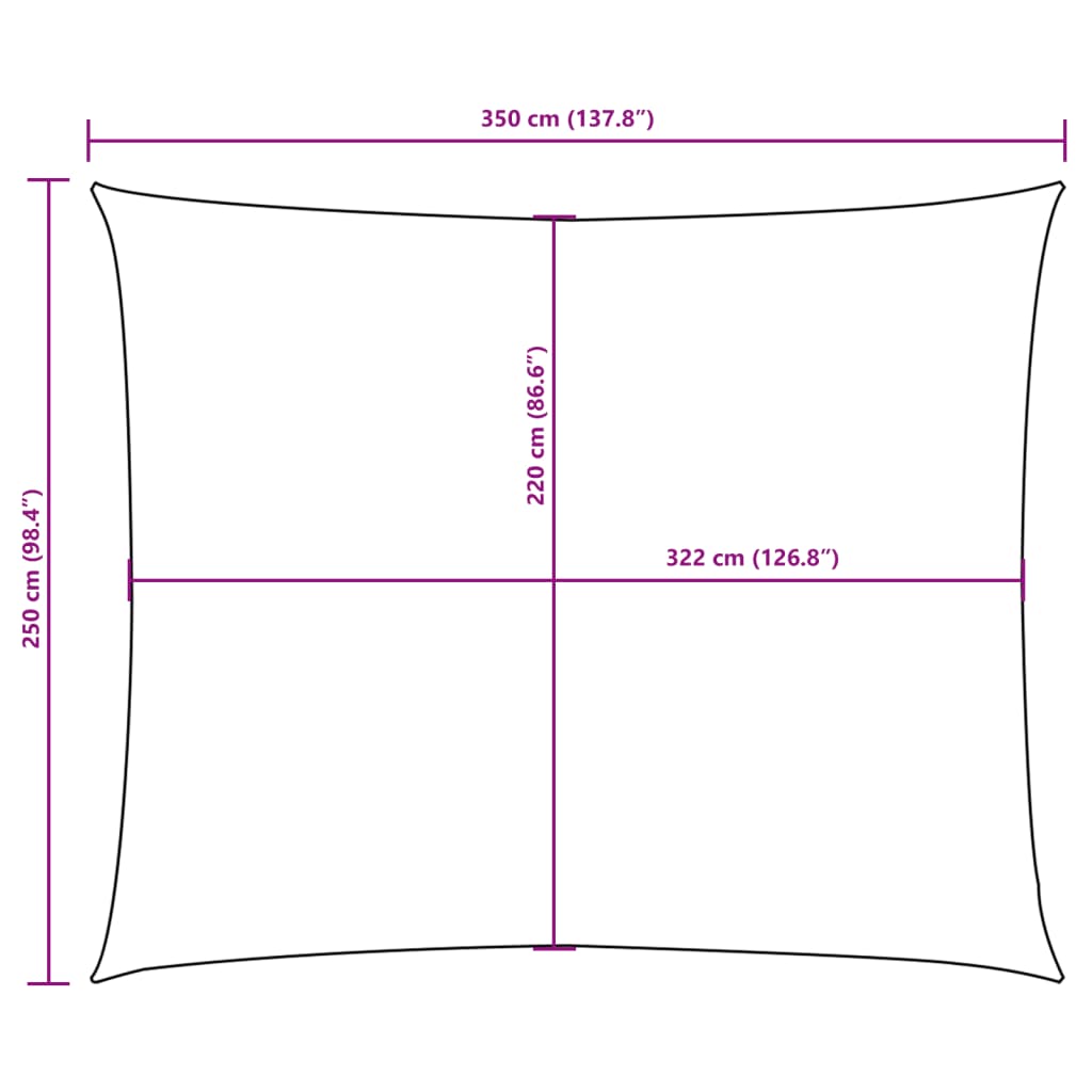 Sonnensegel Oxford-Gewebe Rechteckig 2,5x3,5 m Braun