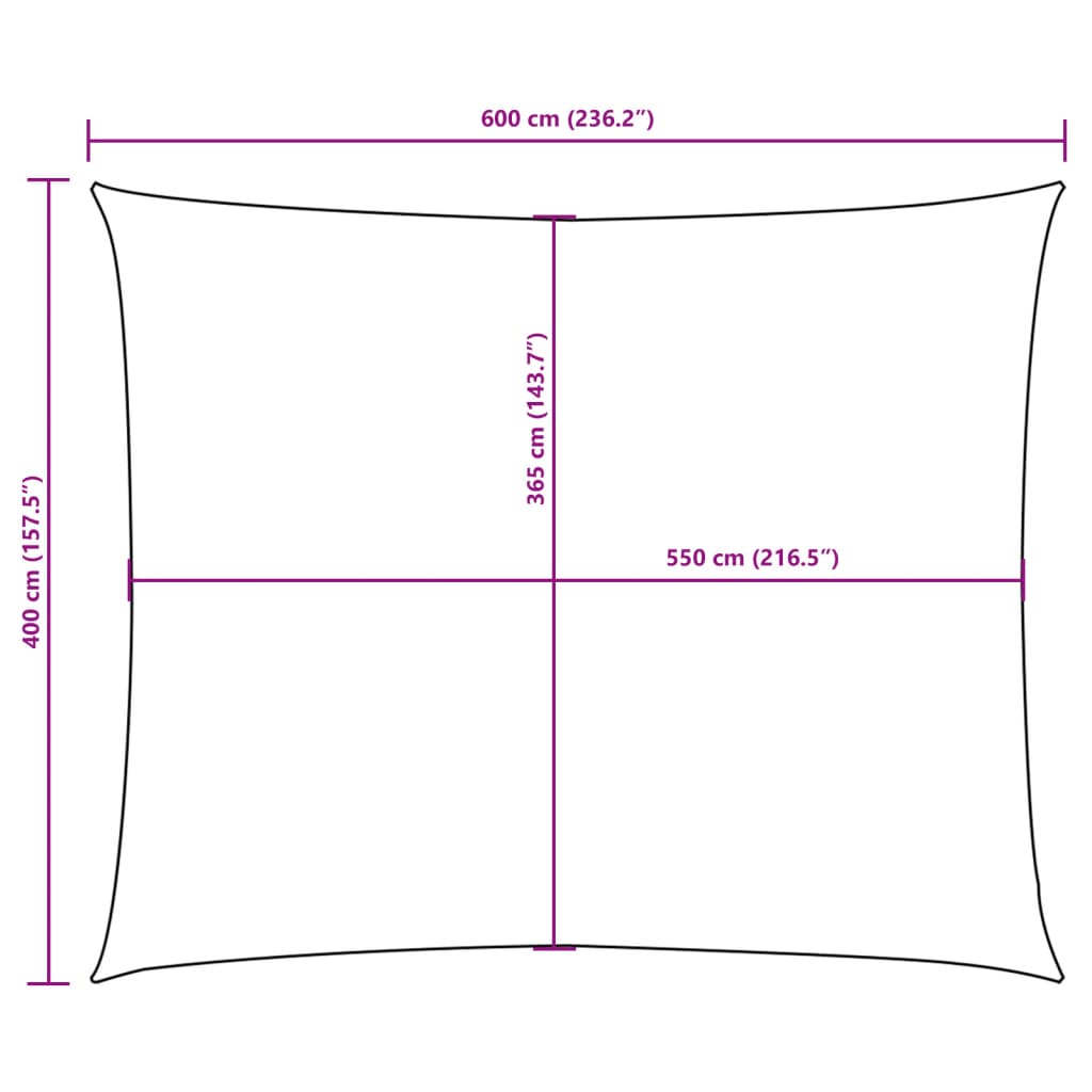 Sonnensegel Oxford-Gewebe Rechteckig 4x6 m Braun