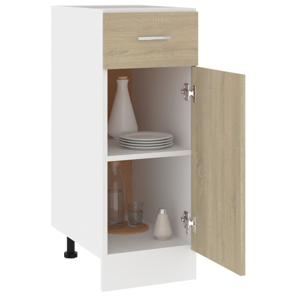 Schubunterschrank Sonoma-Eiche 30x46x81,5 cm Holzwerkstoff