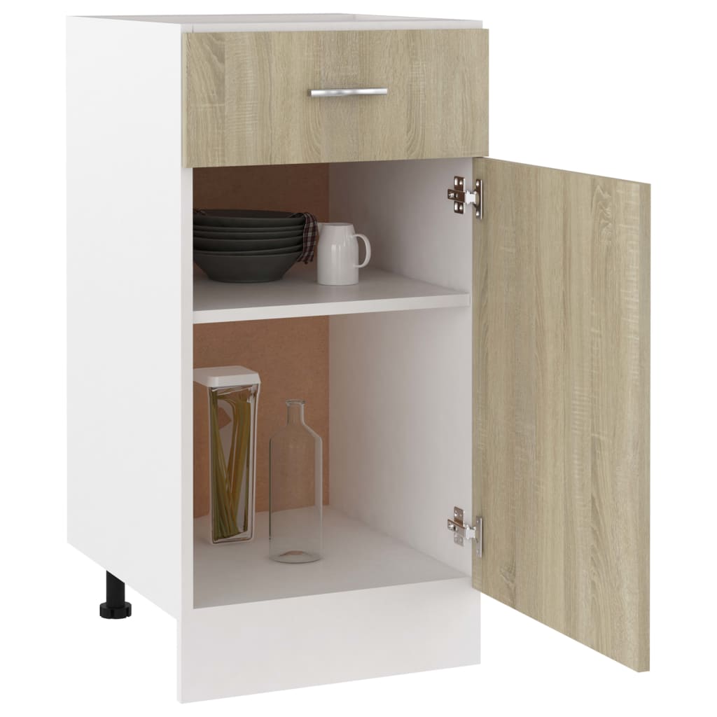 Schubunterschrank Sonoma-Eiche 40x46x81,5 cm Holzwerkstoff