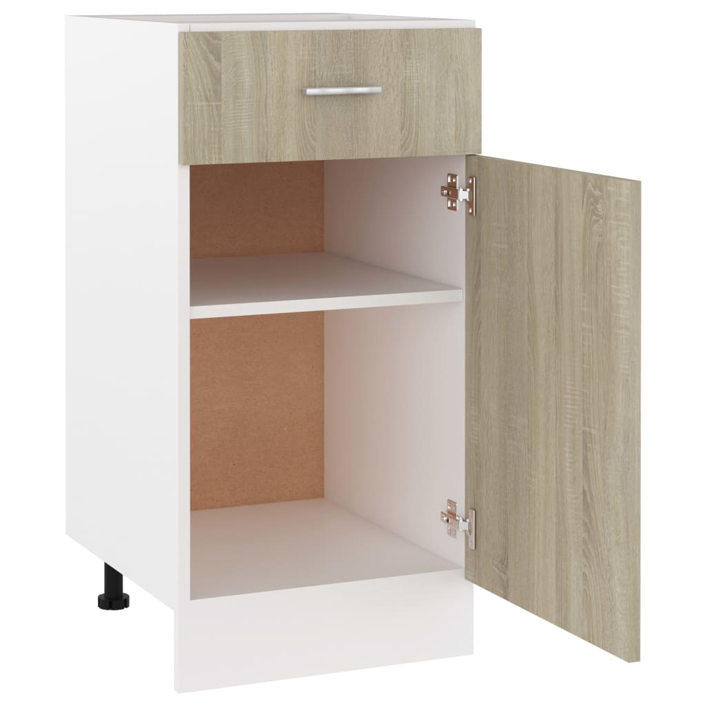 Schubunterschrank Sonoma-Eiche 40x46x81,5 cm Holzwerkstoff