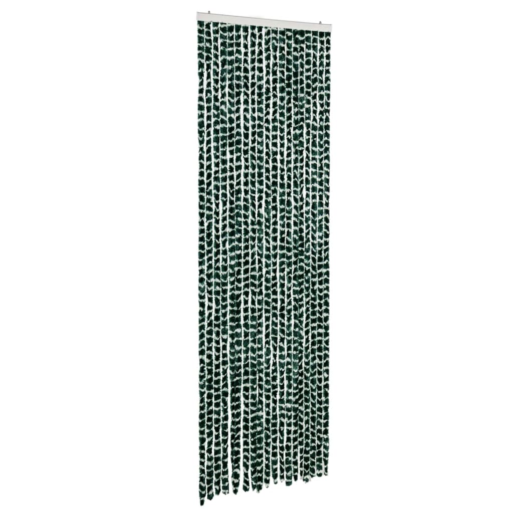 Insektenschutz-Vorhang Grün und Weiß 56x185 cm Chenille