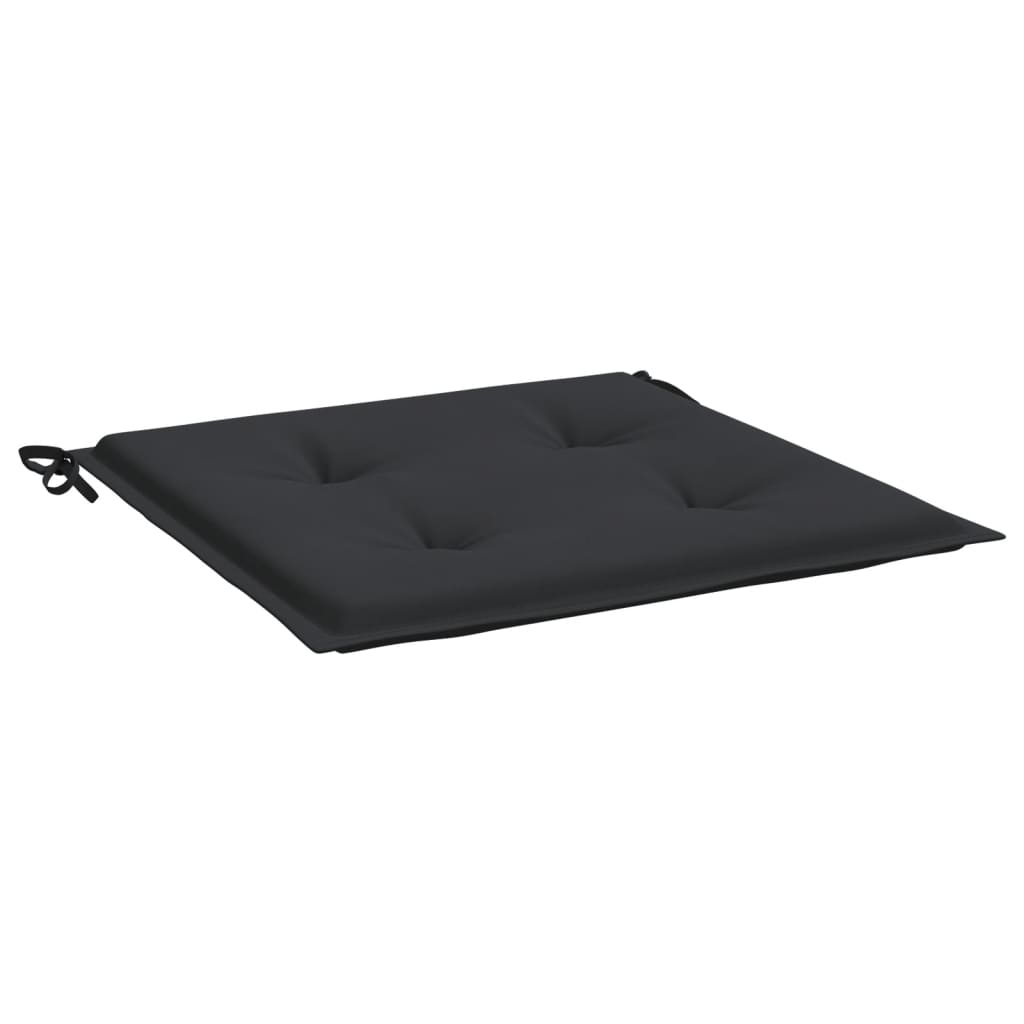 Gartenstuhl-Kissen 6 Stk. Schwarz 40x40x3 cm Oxford-Gewebe