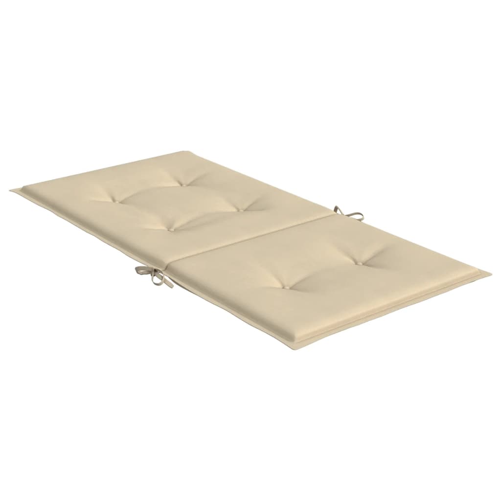 Gartenstuhlauflagen für Niedriglehner 6 Stk. Beige 100x50x3 cm