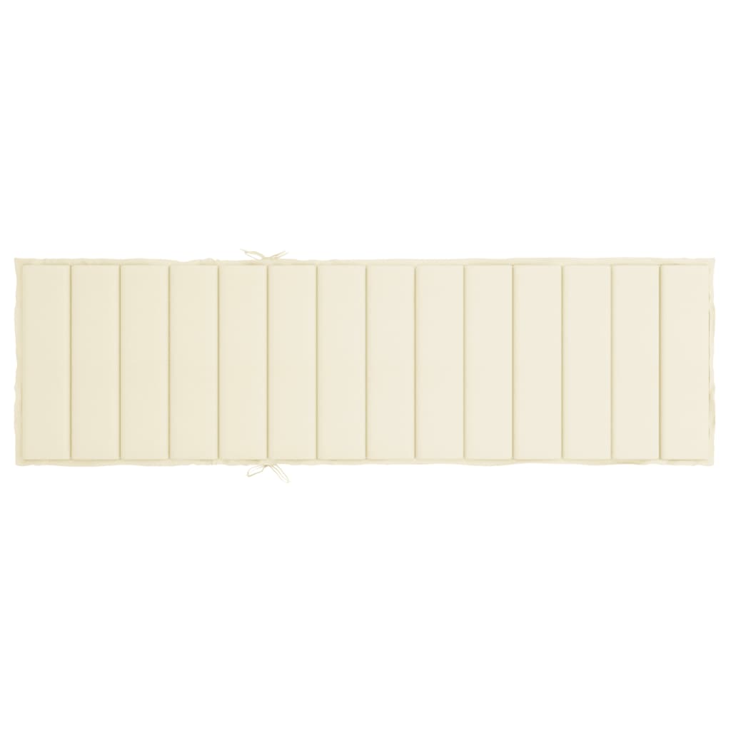 Sonnenliegen-Auflage Creme 200x50x3 cm Oxford-Gewebe