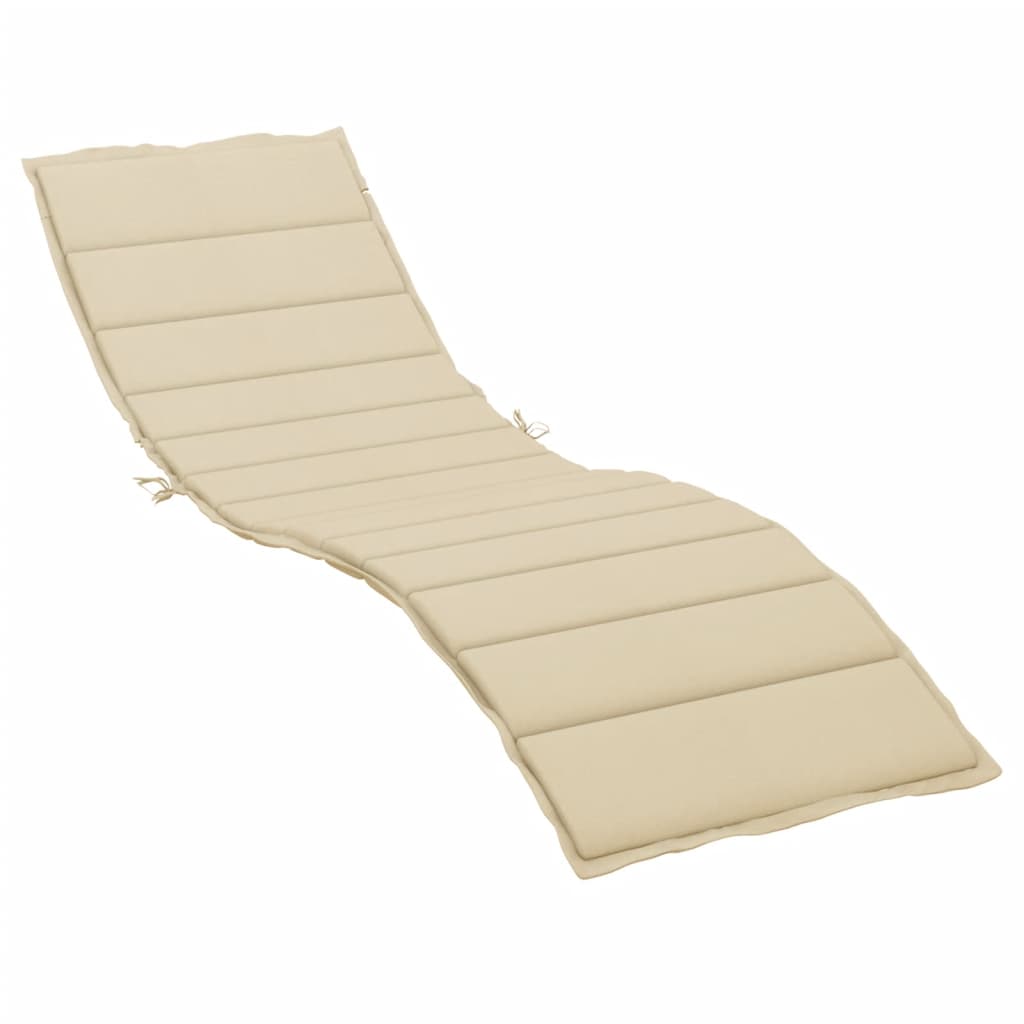 Sonnenliegen-Auflage Beige 200x60x3 cm Oxford-Gewebe