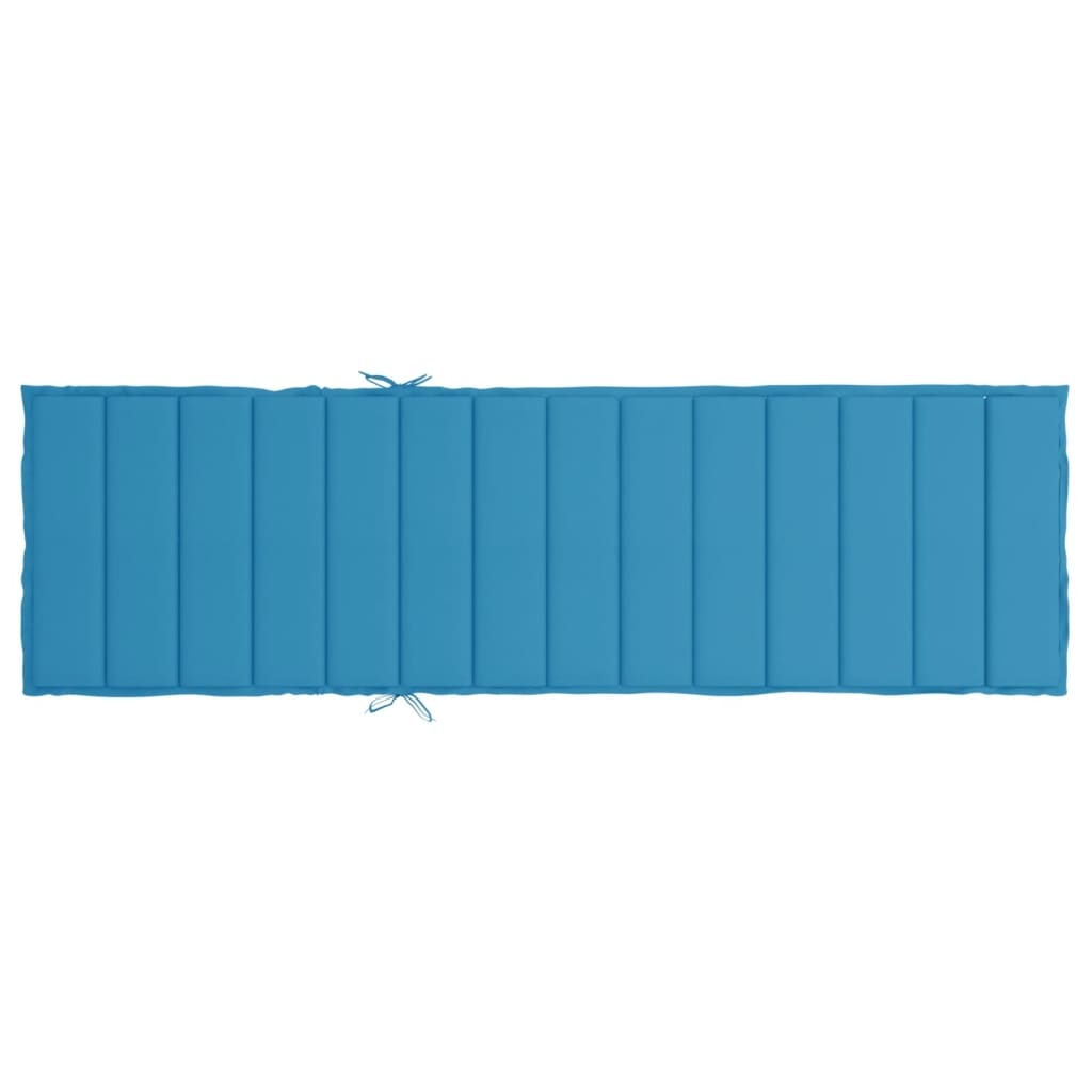 Sonnenliegen-Auflage Blau 200x60x3 cm Oxford-Gewebe