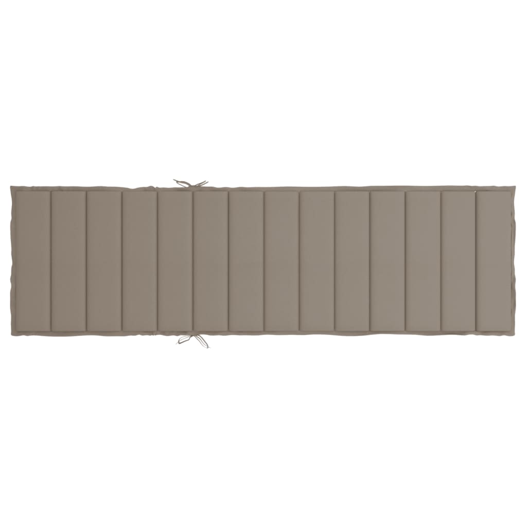 Sonnenliegen-Auflage Taupe 200x70x3 cm Oxford-Gewebe