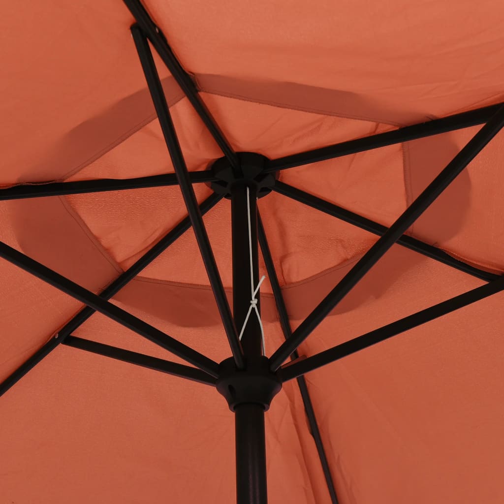 Sonnenschirm mit Metall-Mast Terracotta-Rot 300 cm