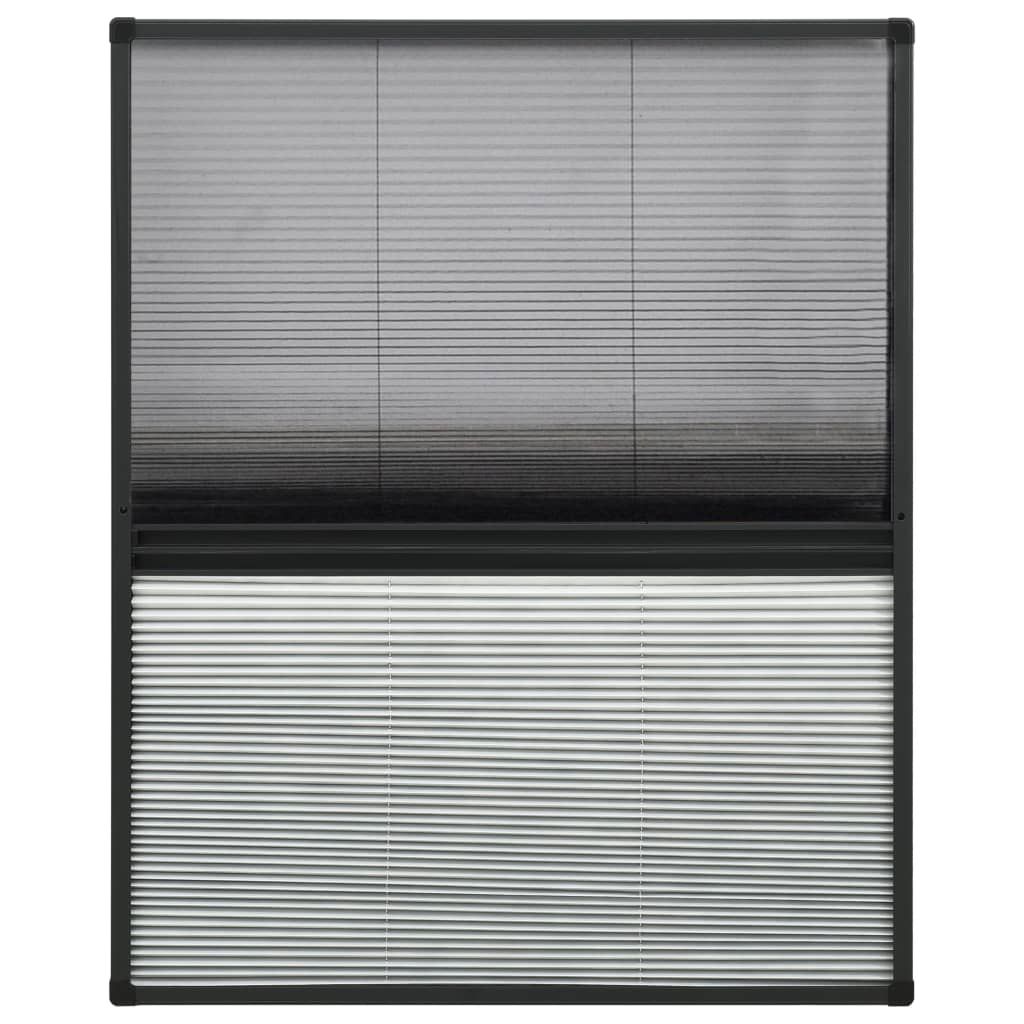 Insektenschutz-Plissee für Fenster Alu 60x80 cm mit Jalousie