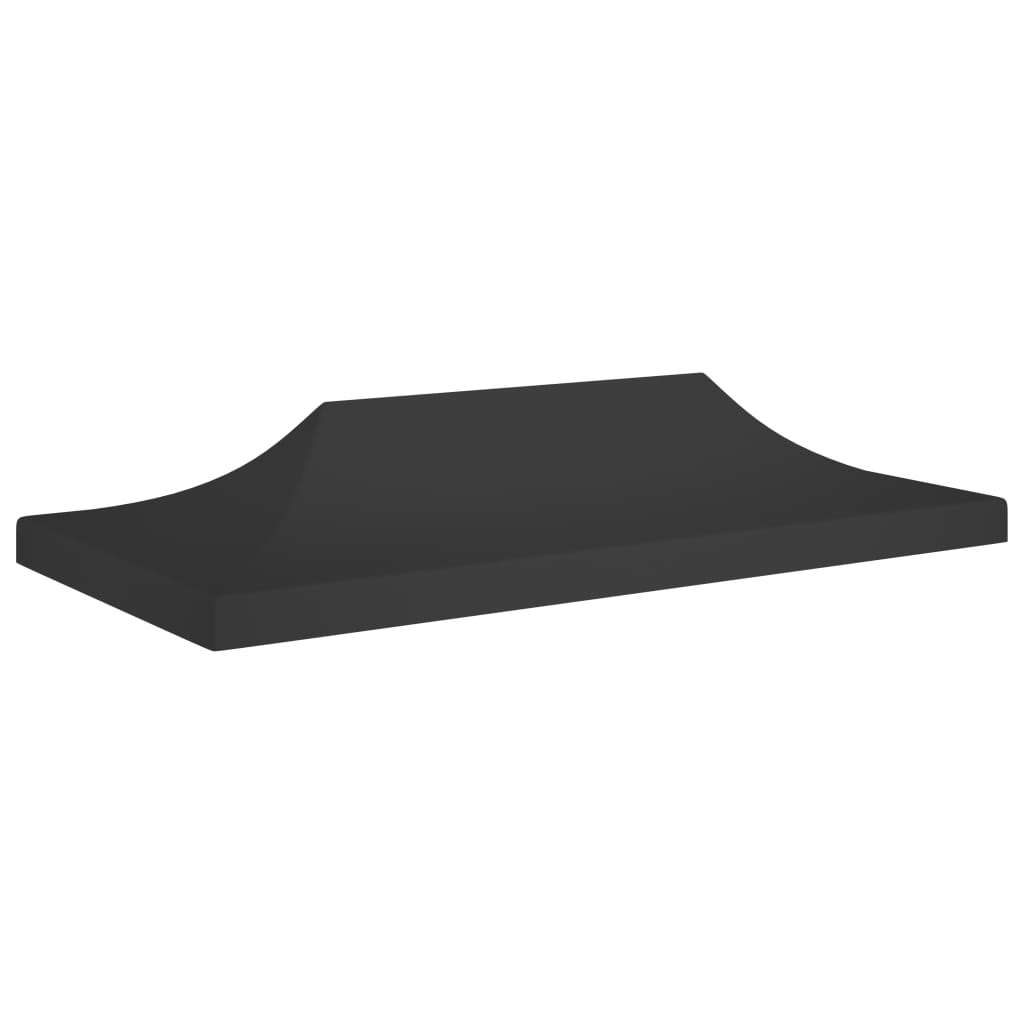 Partyzelt-Dach 6x3 m Schwarz 270 g/m²