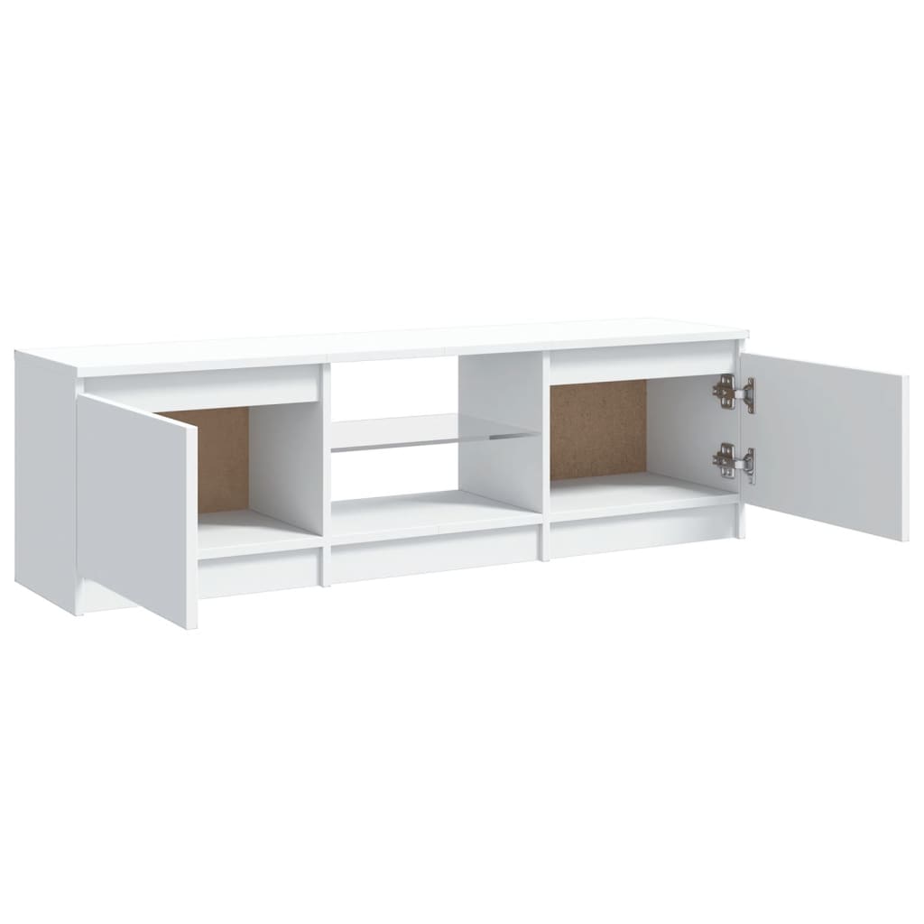 TV-Schrank mit LED-Leuchten Weiß 120x30x35,5 cm