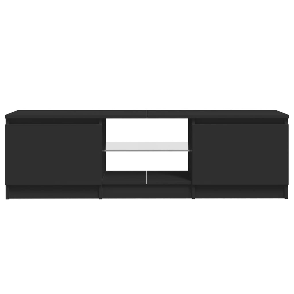 TV-Schrank mit LED-Leuchten Schwarz 120x30x35,5 cm