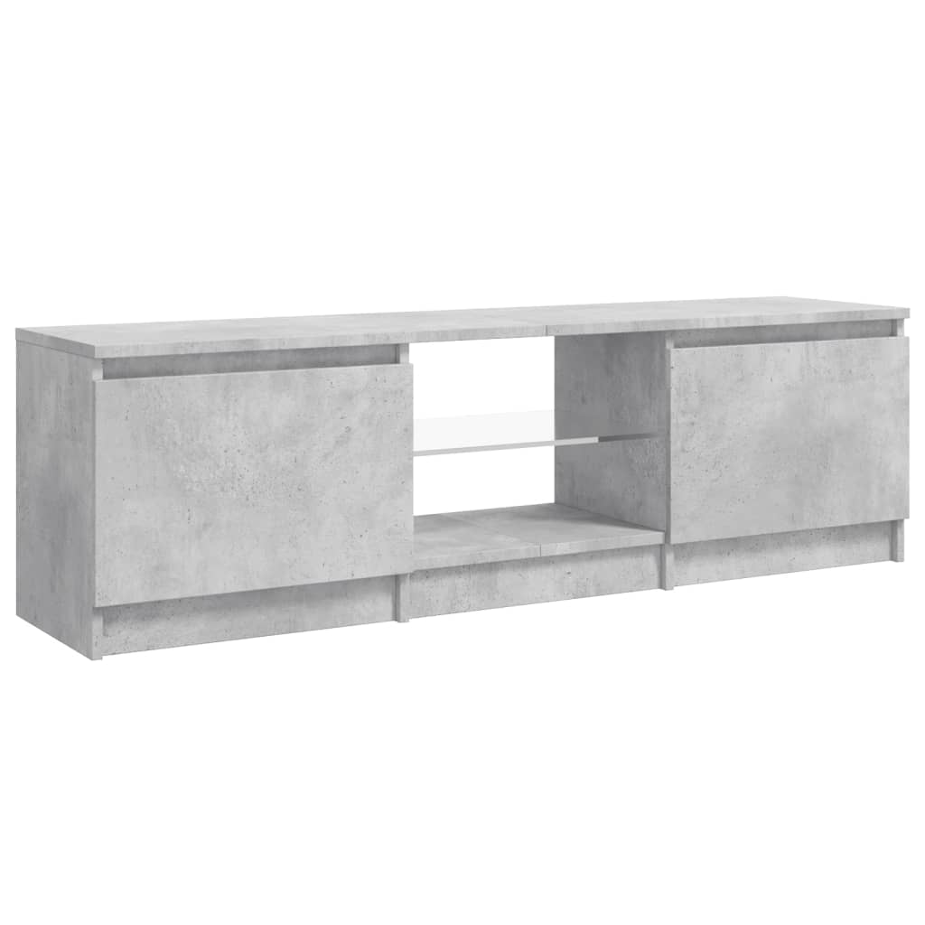 TV-Schrank mit LED-Leuchten Betongrau 120x30x35,5 cm