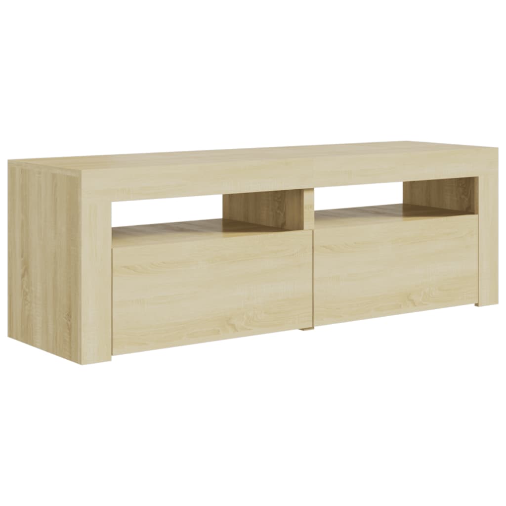 TV-Schrank mit LED-Leuchten Sonoma-Eiche 120x35x40 cm