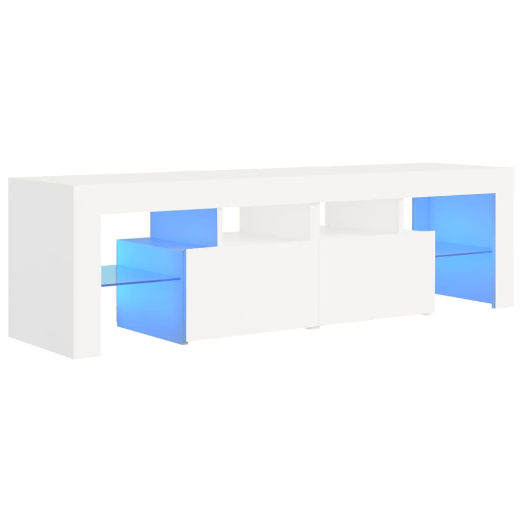 TV-Schrank mit LED-Beleuchtung Weiß 140x36,5x40 cm