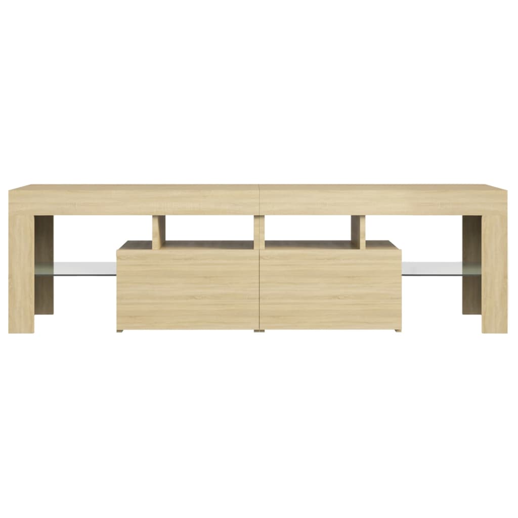 TV-Schrank mit LED-Beleuchtung Sonoma-Eiche 140x36,5x40 cm