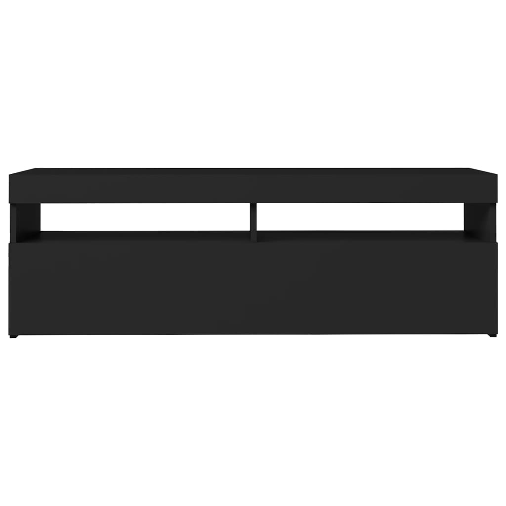 TV-Schrank mit LED-Leuchten Schwarz 120x35x40 cm