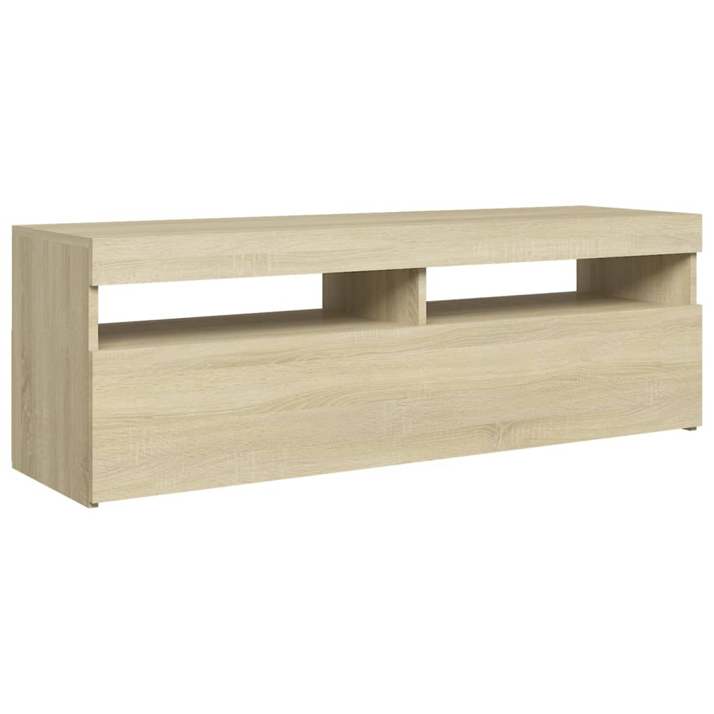 TV-Schrank mit LED-Leuchten Sonoma-Eiche 120x35x40 cm