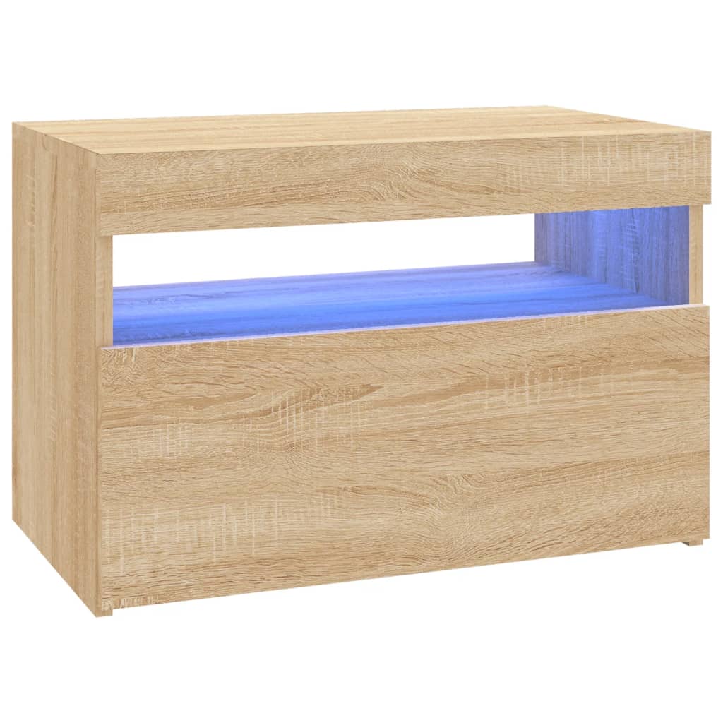 TV-Schrank mit LED-Leuchten Sonoma-Eiche 60x35x40 cm