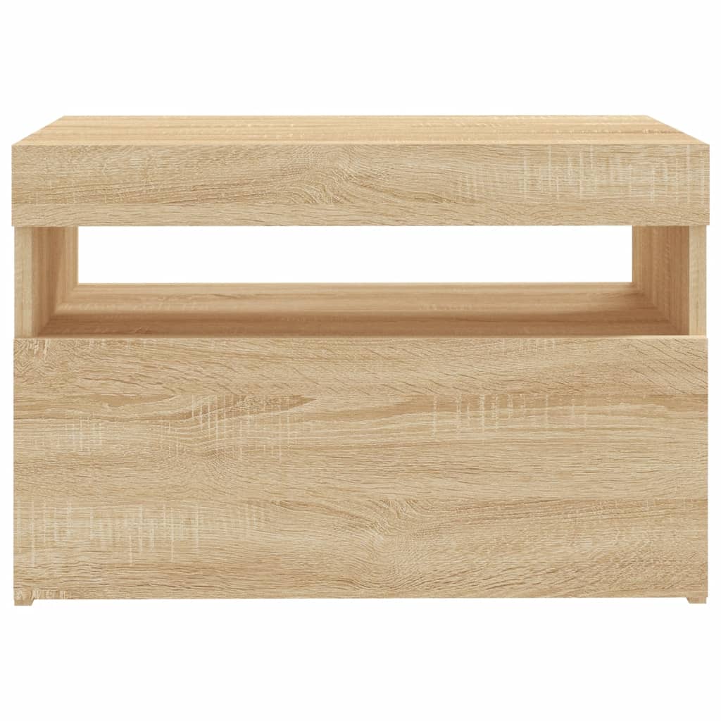 TV-Schrank mit LED-Leuchten Sonoma-Eiche 60x35x40 cm