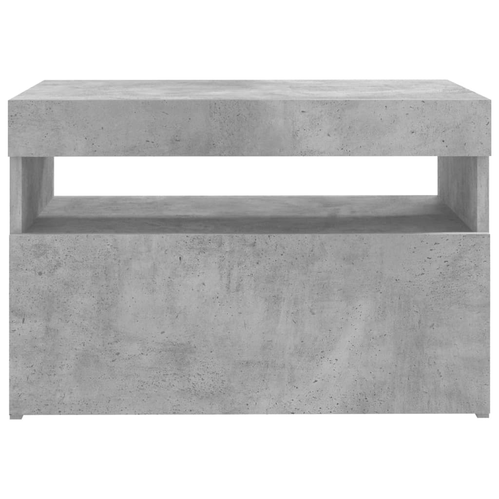 TV-Schrank mit LED-Leuchten Betongrau 60x35x40 cm