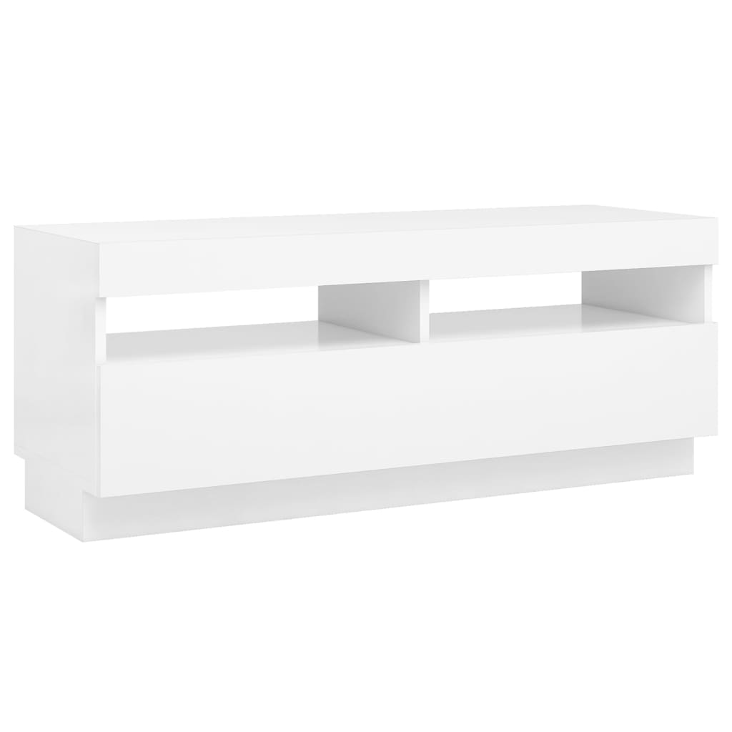 TV-Schrank mit LED-Leuchten Weiß 100x35x40 cm