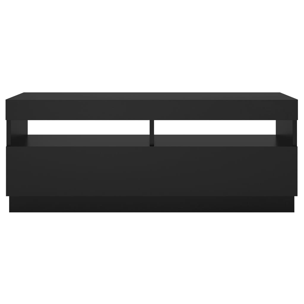 TV-Schrank mit LED-Leuchten Schwarz 100x35x40 cm