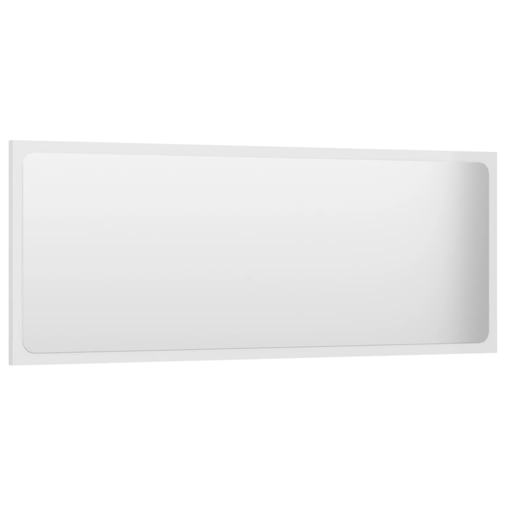 Badspiegel Hochglanz-Weiß 100x1,5x37 cm Holzwerkstoff