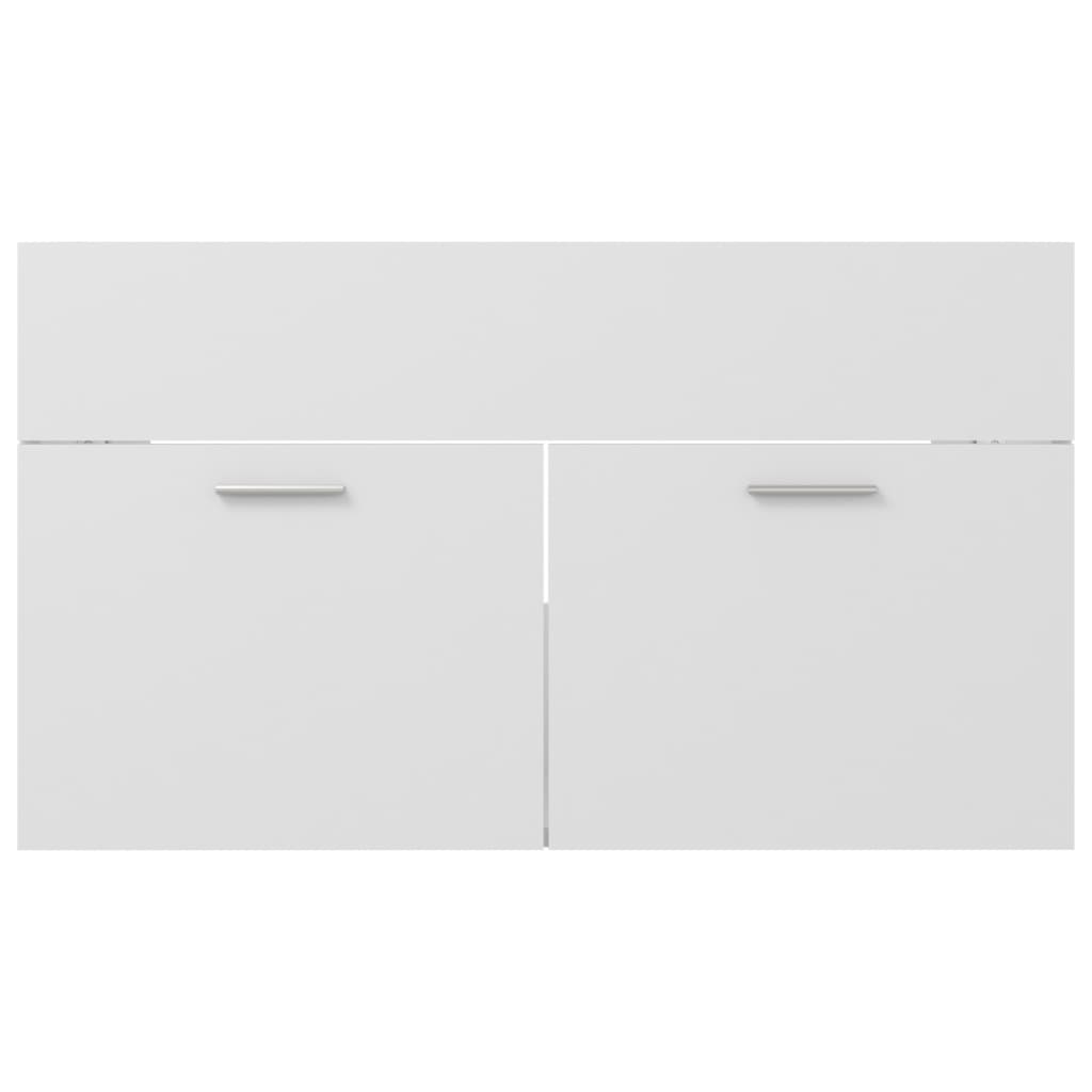 Waschbeckenunterschrank Weiß 80x38,5x46 cm Holzwerkstoff